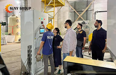 India customers visit us for aluminum plastic separation machine