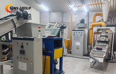 Copper wire recycling equipment installed in Taiwan China