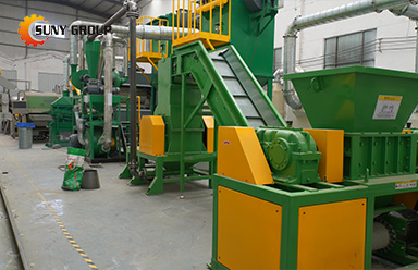 Circuit board crushing and sorting equipment