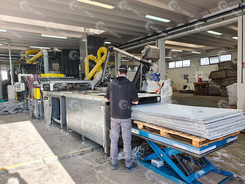 PV panel recycling system