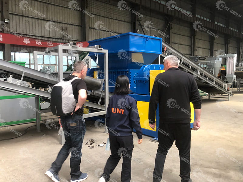 Tire recycling equipment