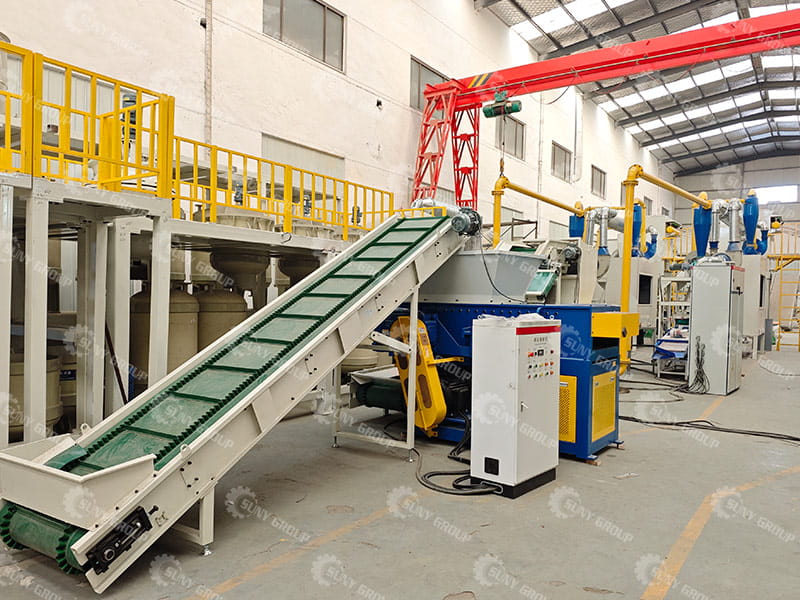 copper granulator line