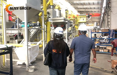 Clients Visit Lithium Battery Recycling Equipment Trial Run