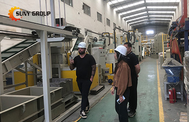 Brazilian Clients Inspect Waste PCB Recycling System