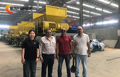 UAE Client Visits Factory to Witness Dual-Shaft Shredder Trial Run