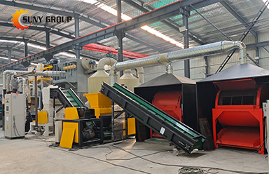 Workflow of Electronic Waste Recycling Equipment