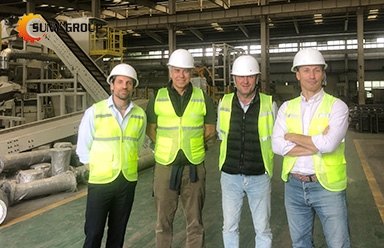 Spanish Client Inspects Photovoltaic Recycling Equipment